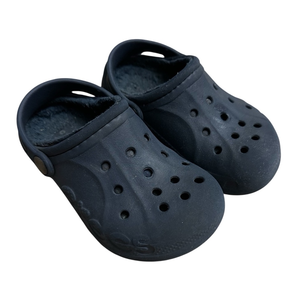 Crocs Navy Blue Lined Toddlers Size 10